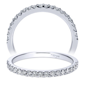 Taryn 14 Karat White Gold Round Straight Wedding Band TW7510W44JJ