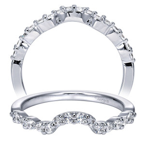 Taryn 14 Karat White Gold Curved Wedding Band TW7736W44JJ