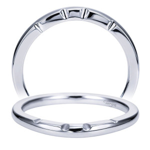Taryn 14 Karat White Gold Curved Wedding Band TW7789W4JJJ