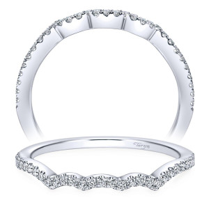 Taryn 14 Karat White Gold Round Curved Wedding Band TW7805W44JJ