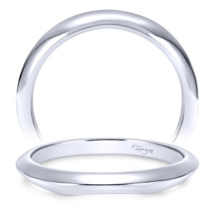 Taryn 14 Karat White Gold Curved Wedding Band TW7995W4JJJ