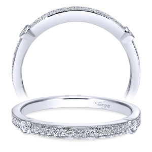 Taryn 14 Karat White Gold Straight Wedding Band TW7999W44JJ