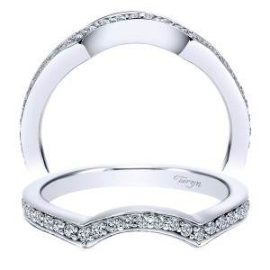 Taryn 14 Karat White Gold Curved Wedding Band TW8005W44JJ