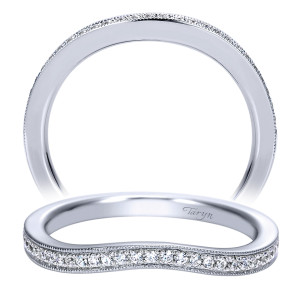 Taryn 14 Karat White Gold Curved Wedding Band TW8173W44JJ
