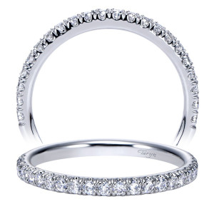 Taryn 14 Karat White Gold Round Straight Wedding Band TW8270W44JJ