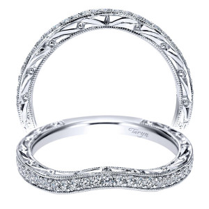Taryn 14 Karat White Gold Curved Wedding Band TW8403W44JJ