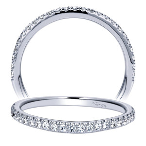 Taryn 14 Karat White Gold Curved Wedding Band TW8504W44JJ