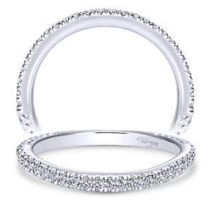 Taryn 14 Karat White Gold Curved Wedding Band TW8562W44JJ