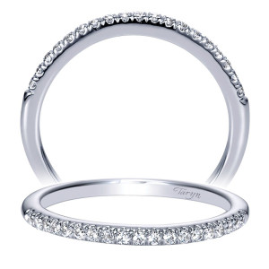 Taryn 14 Karat White Gold Curved Wedding Band TW8565W44JJ