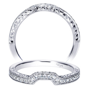 Taryn 14 Karat White Gold Curved Wedding Band TW8645W44JJ