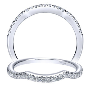 Taryn 14 Karat White Gold Matching Round Curved Wedding Band TW8662W44JJ