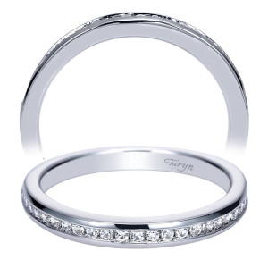 Taryn 14 Karat White Gold Straight Wedding Band TW8721W44JJ