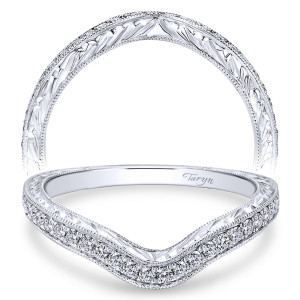 Taryn 14 Karat White Gold Curved Wedding Band TW8806W44JJ
