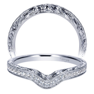 Taryn 14 Karat White Gold Curved Wedding Band TW8812W44JJ