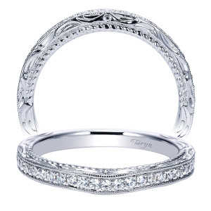 Taryn 14 Karat White Gold Curved Wedding Band TW8923W44JJ