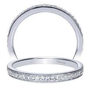 Taryn 14 Karat White Gold Straight Wedding Band TW8932W44JJ