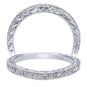 Taryn 14 Karat White Gold Curved Wedding Band TW9065W44JJ