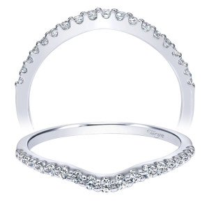 Taryn 14 Karat White Gold Curved Wedding Band TW911771S0W44JJ
