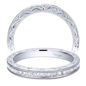 Taryn 14 Karat White Gold Curved Wedding Band TW9198W44JJ