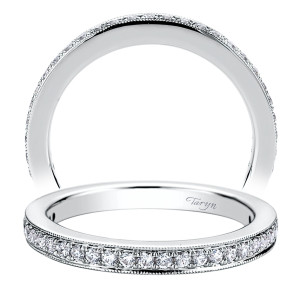 Taryn 14 Karat White Gold Straight Wedding Band TW9346W44JJ