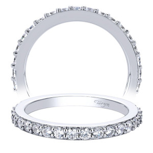 Taryn 14 Karat White Gold Straight Wedding Band TW9417W44JJ