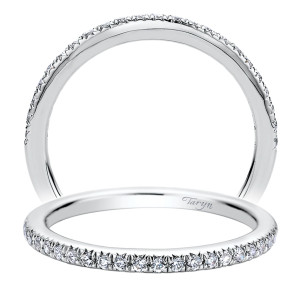Taryn 14 Karat White Gold Straight Wedding Band TW9539W44JJ