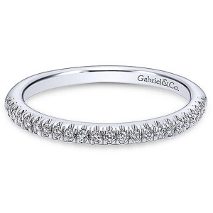 Gabriel 14 Karat Curved Matching Wedding Band WB10204W44JJ