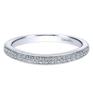 Gabriel 14 Karat Curved Wedding Band WB10246W44JJ