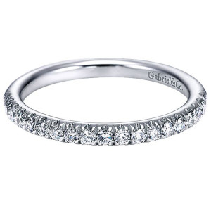 Gabriel 14 Karat White Gold Straight Wedding Band WB10698W44JJ
