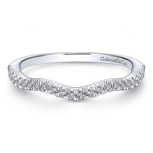Gabriel 14 Karat White Gold Matching Wedding Band WB12663S3W44JJ