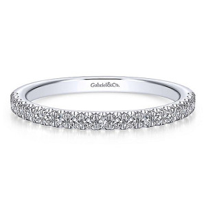 Gabriel 14 Karat White Gold Matching Wedding Band WB14051R4W44JJ