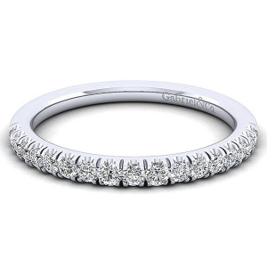 Gabriel 14 Karat White Gold Straight Wedding Band WB14103W44JJ