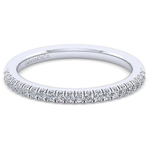 Gabriel 14 Karat White Gold Straight Wedding Band WB14412C4W44JJ