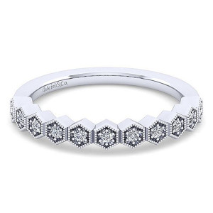 Gabriel 14 Karat White Gold Straight Wedding Band WB14429S4W44JJ