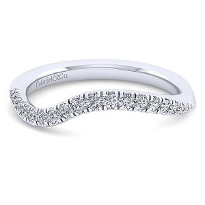 Gabriel 14 Karat White Gold Matching Wedding Band WB14465S4W44JJ