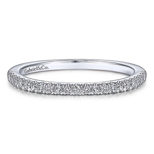 Gabriel 14 Karat White Gold Matching Wedding Band WB14684R4W44JJ