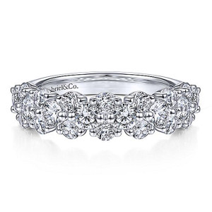 Gabriel 14 Karat White Gold Matching Wedding Band WB14732R6W44JJ