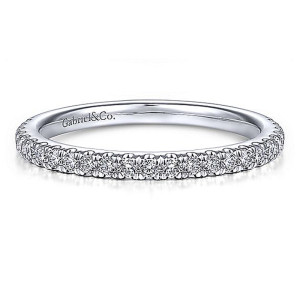 Gabriel 14 Karat White Gold Matching Wedding Band WB14745R4W44JJ