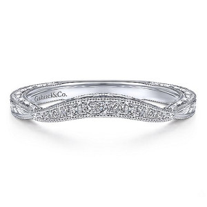 Gabriel 14 Karat White Gold Matching Wedding Band WB14768R3W44JJ