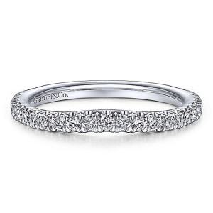 Gabriel 14 Karat White Gold Matching Wedding Band WB14794R4W44JJ