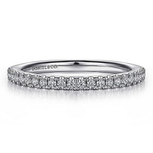 Gabriel 14 Karat White Gold Matching Wedding Band WB15544R4W44JJ