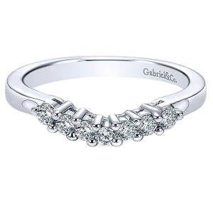 Gabriel 14 Karat Curved Matching Wedding Band WB3691W44JJ