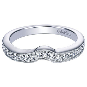 Gabriel 14 Karat Curved Matching Wedding Band WB3865W44JJ