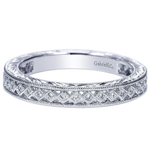 Gabriel 14 Karat Matching Straight Wedding Band WB5658W44JJ