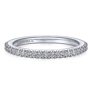 Gabriel 14 Karat White Gold Matching Wedding Band WB7296R8VW44JJ