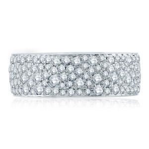 A.JAFFE Platinum Classic Diamond Wedding / Anniversary Ring WR1065Q