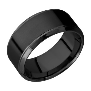 Lashbrook Z10HB2UMIL Zirconium Wedding Ring or Band