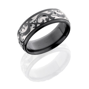 Lashbrook Z8D/MJBA POLISH Zirconium Wedding Ring or Band