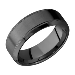 Lashbrook Z8HB2UMIL Zirconium Wedding Ring or Band