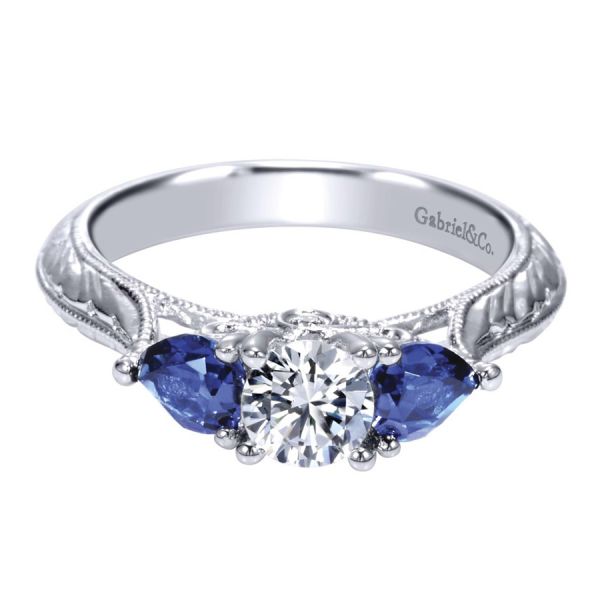 Gabriel 14 Karat Victorian Engagement Ring ER98989W44SA | TQ Diamonds